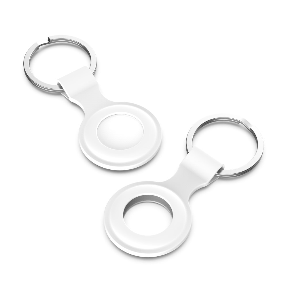 AirTag Schlüsselanhänger/Hülle Silikon Weiß
