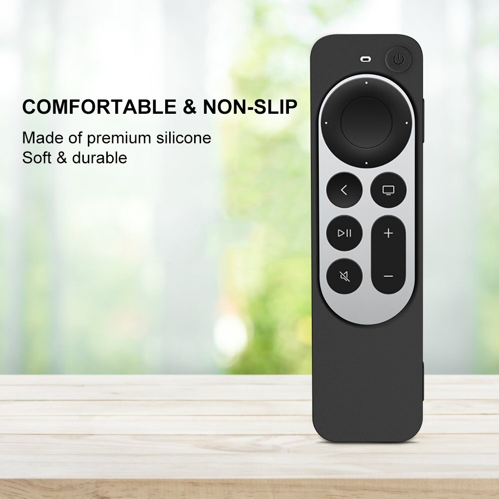 Apple TV 4K Siri Remote Gerippte Silikonhülle schwarz