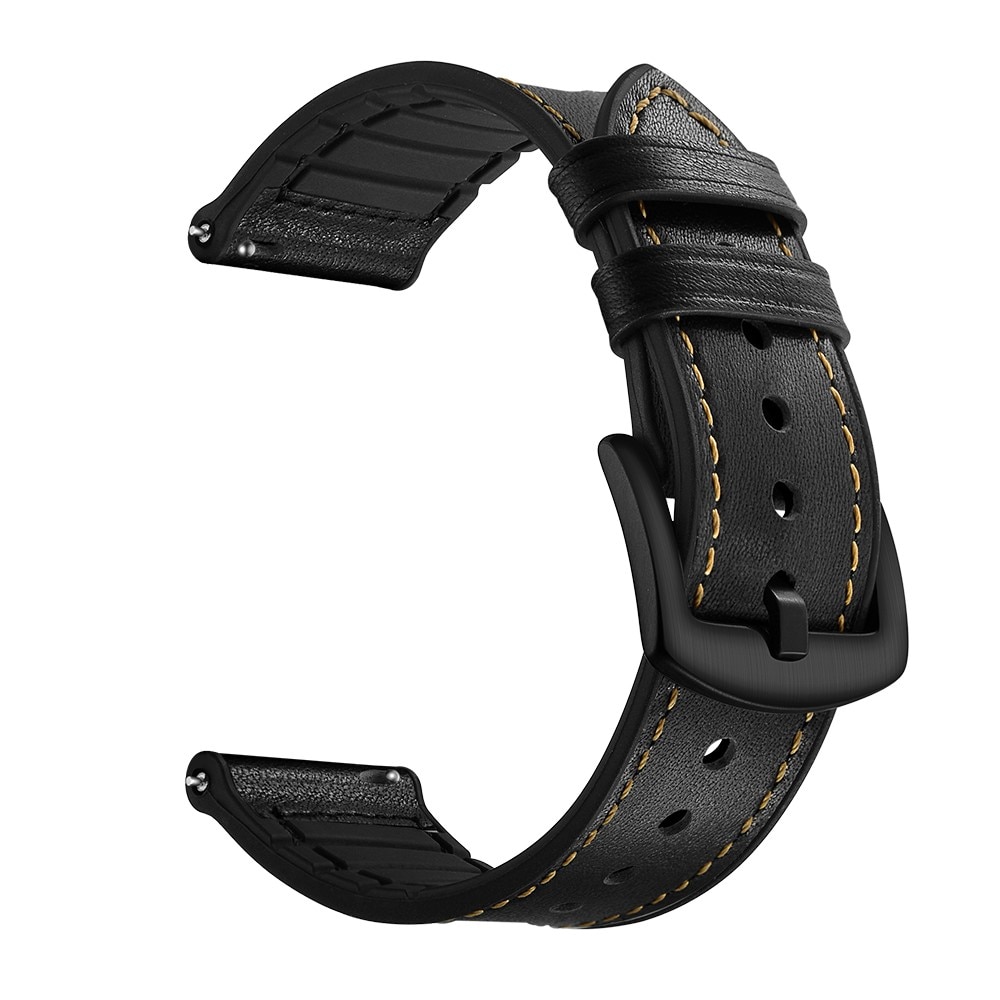 Hama Fit Watch 4910 Premium Lederarmband schwarz