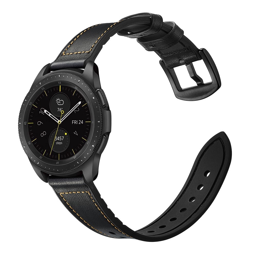 Samsung Galaxy Watch 4 Classic 42mm Premium Lederarmband Schwarz
