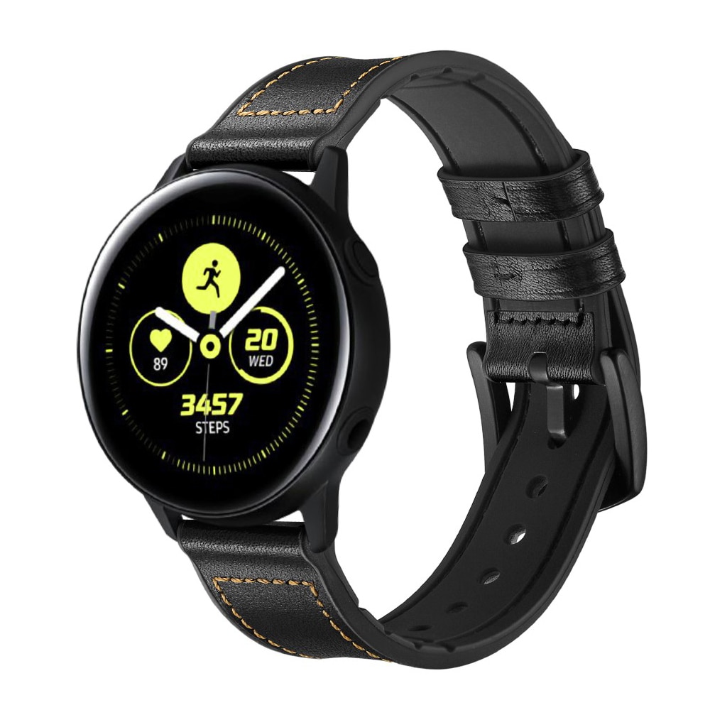 Samsung Galaxy Watch 5 44mm Premium Lederarmband Schwarz