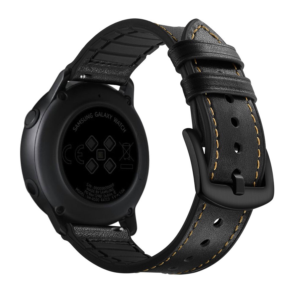 Samsung Galaxy Watch 5 40mm Premium Lederarmband Schwarz