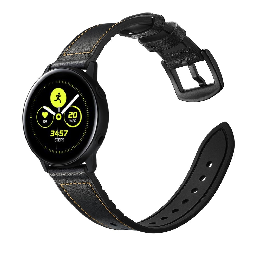 Samsung Galaxy Watch 5 40mm Premium Lederarmband Schwarz