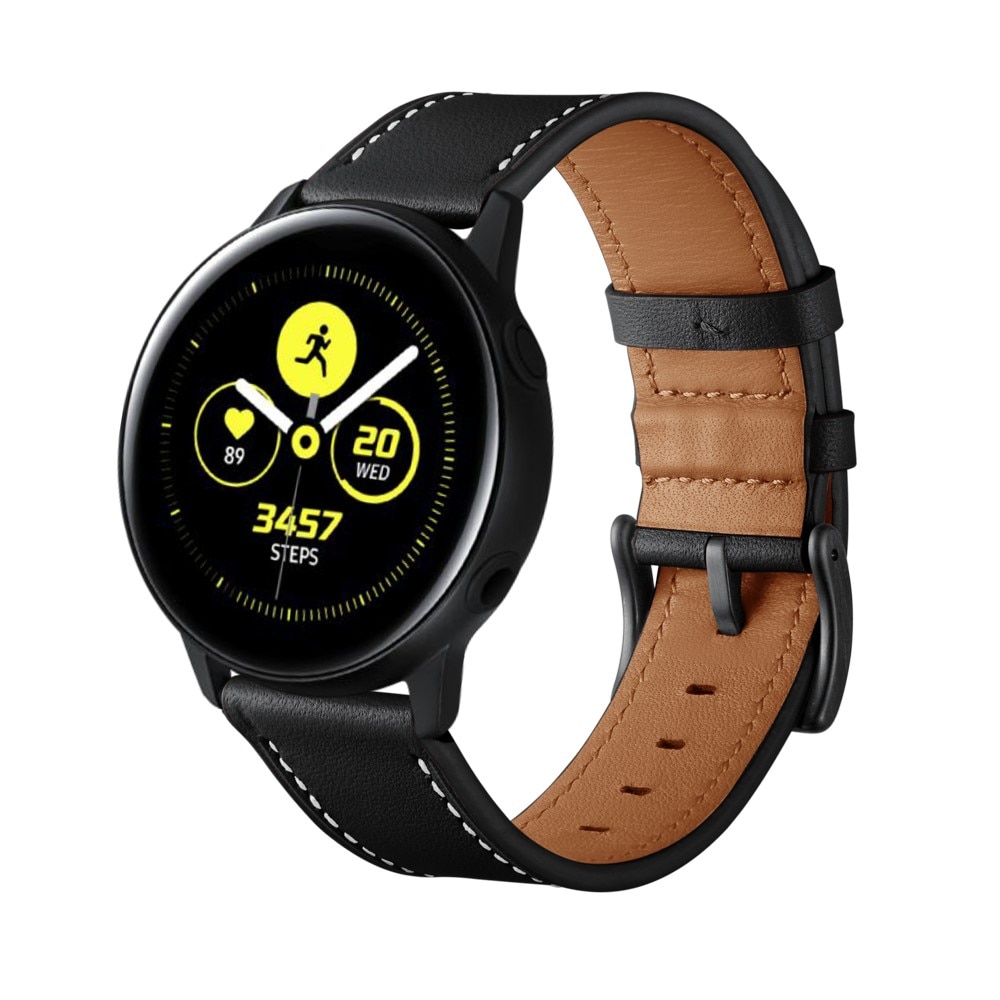 Samsung Galaxy Watch 42mm Lederarmband Schwarz