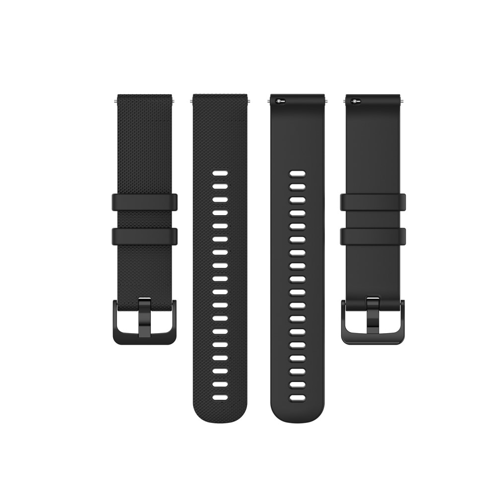 Universal 18mm Armband aus Silikon schwarz
