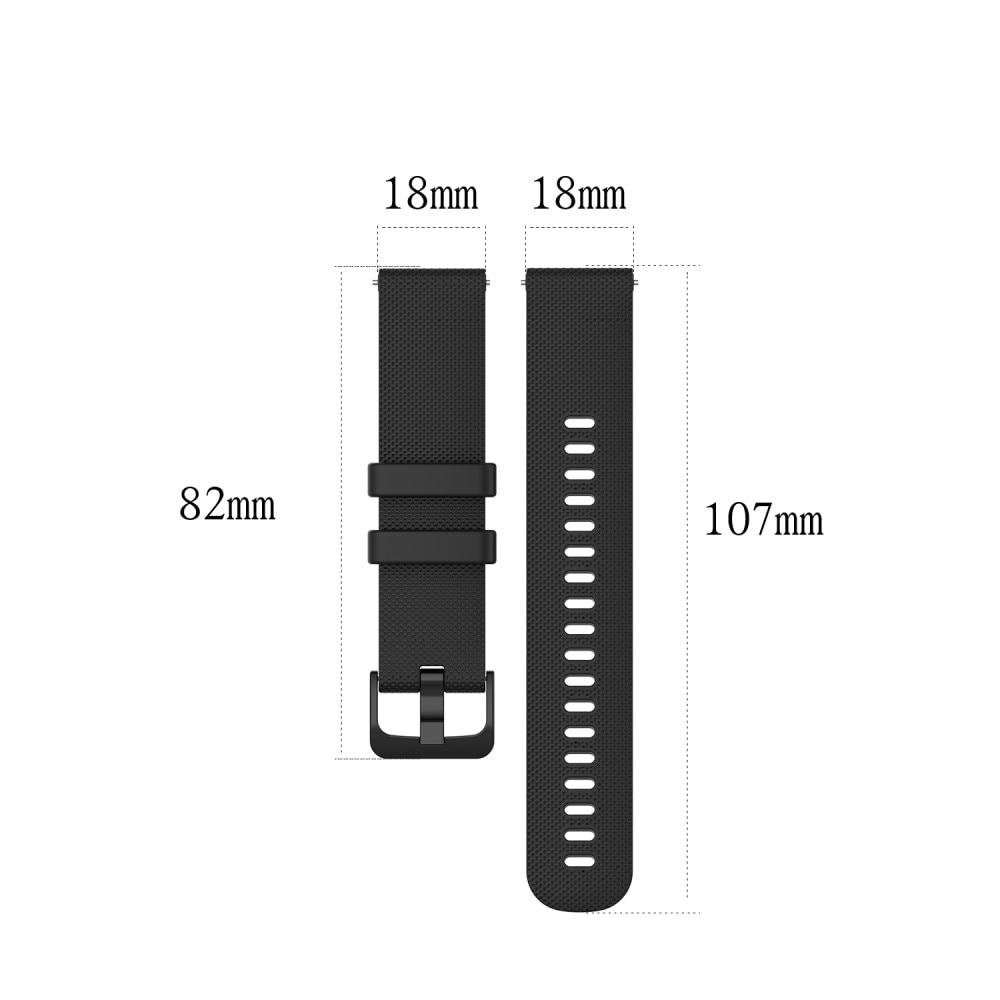 Garmin Forerunner 255S Armband aus Silikon, schwarz