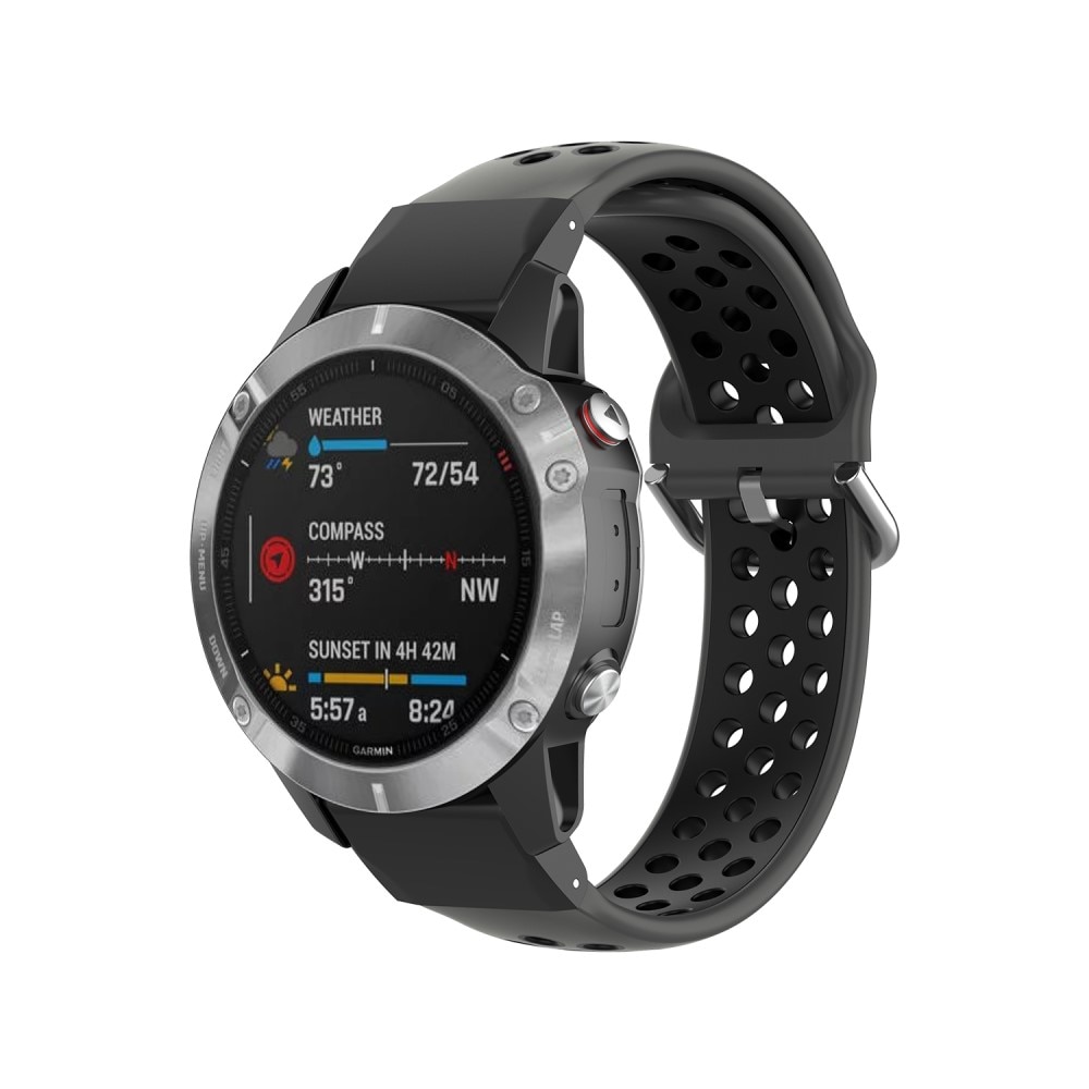 Garmin Epix Pro 47mm Gen 2 Sport Armband aus Silikon schwarz