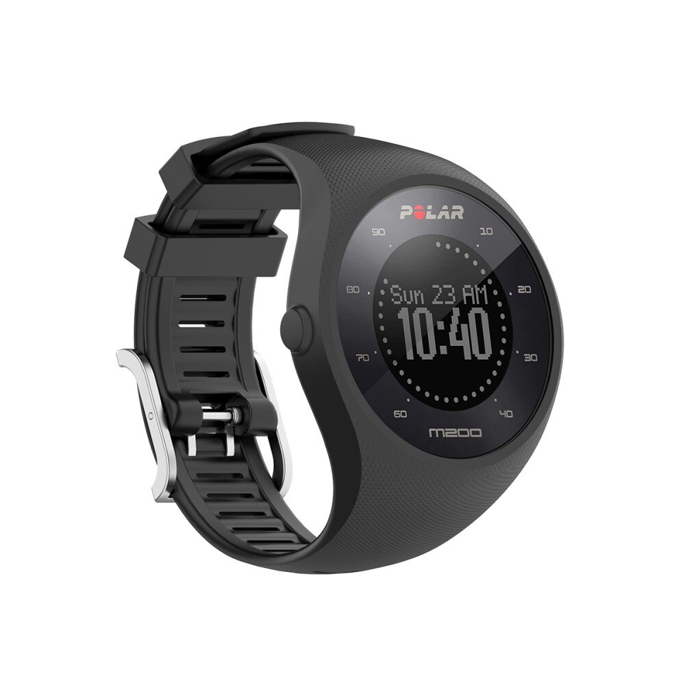 Polar M200 Armband aus Silikon, schwarz