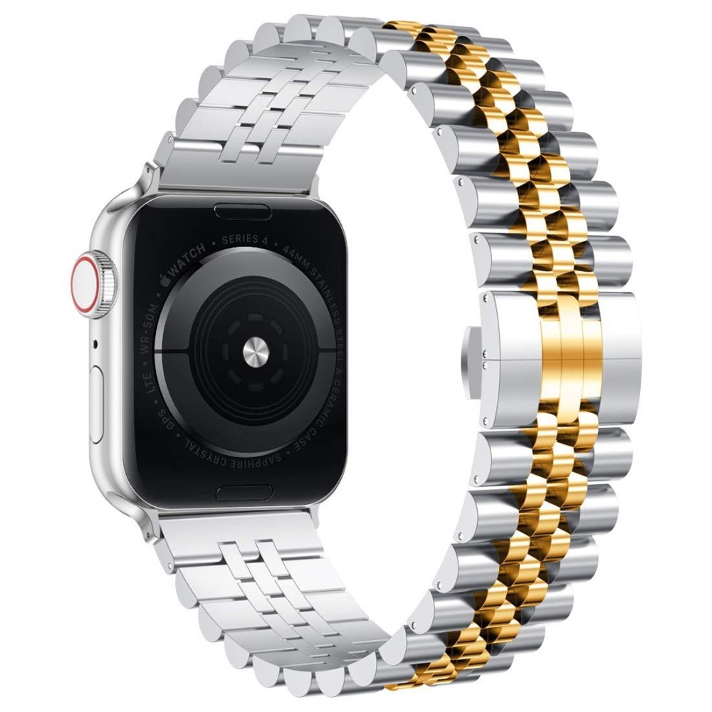 Apple Watch 41mm Series 7 Stainless Steel Bracelet silber/gold