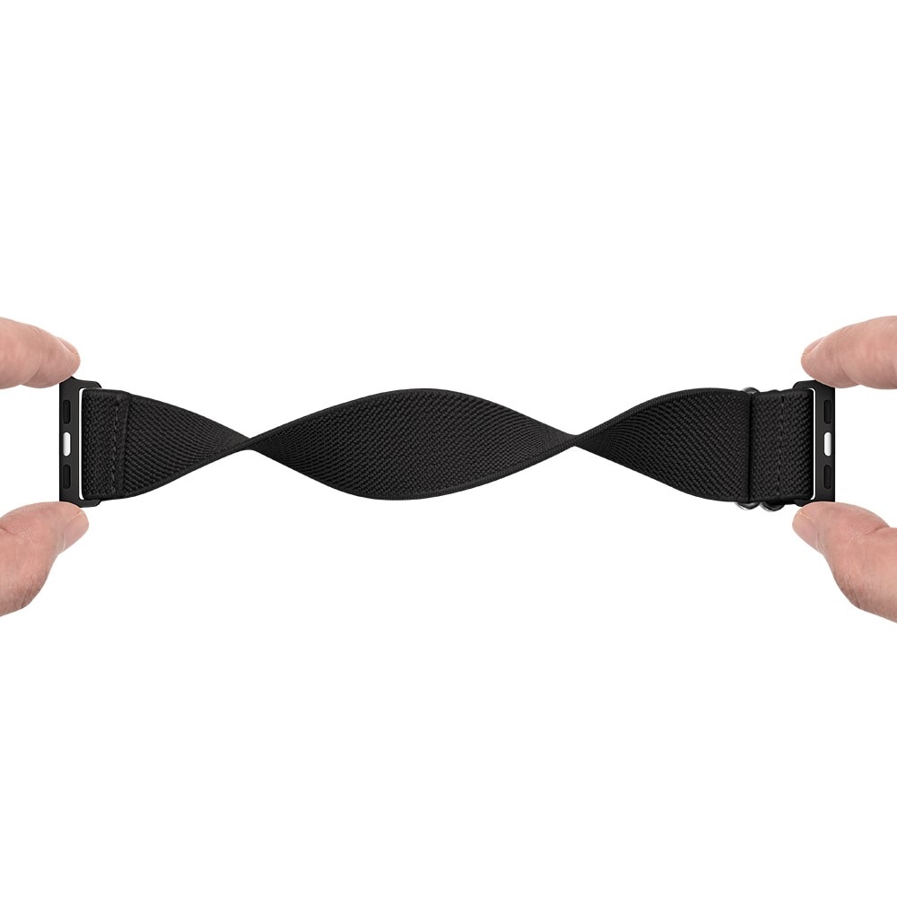 Apple Watch Series 8 41mm Elastisches Nylon-Armband, Schwarz