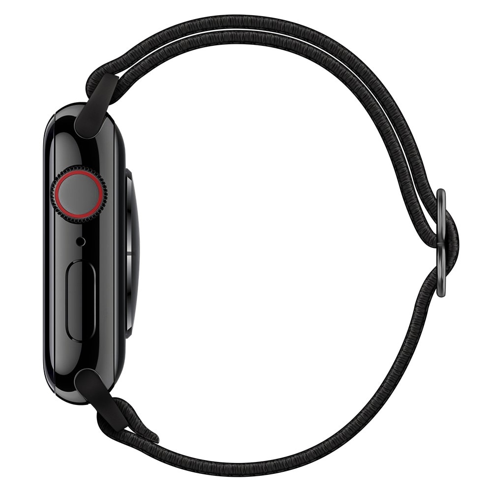 Apple Watch 45mm Series 9 Elastisches Nylon-Armband schwarz