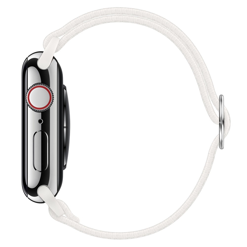 Apple Watch 41mm Series 8 Elastisches Nylon-Armband weiß