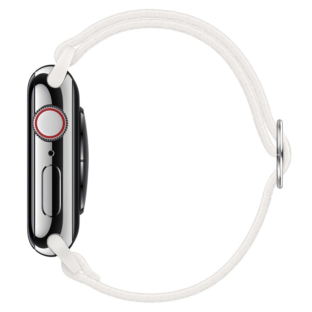 Apple Watch 45mm Series 7 Elastisches Nylon-Armband weiß