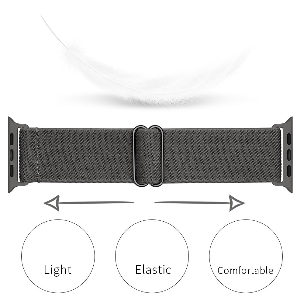 Apple Watch 41mm Series 8 Elastisches Nylon-Armband grau