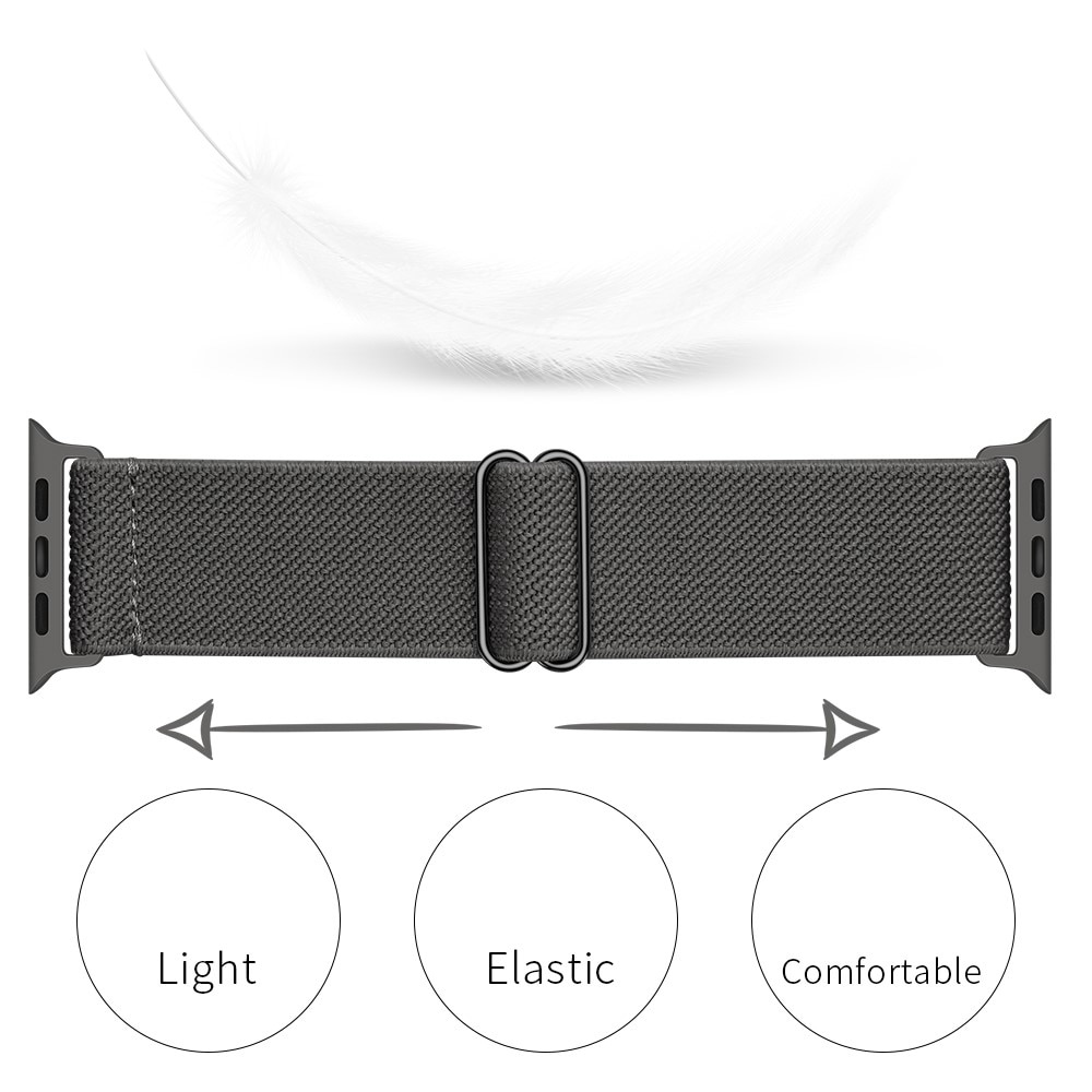 Apple Watch Series 10 46mm Elastisches Nylon-Armband, Grau