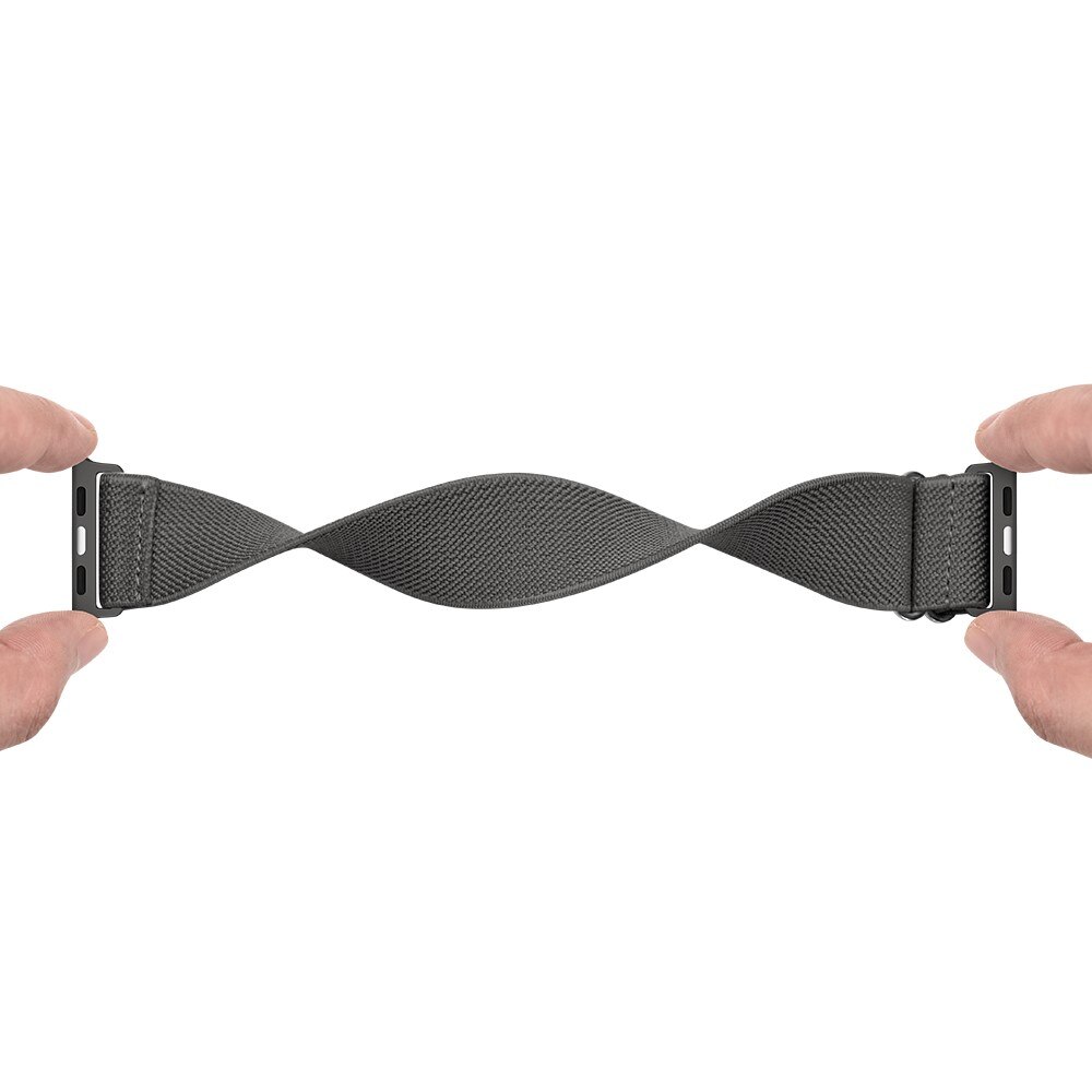 Apple Watch Series 10 46mm Elastisches Nylon-Armband, Grau
