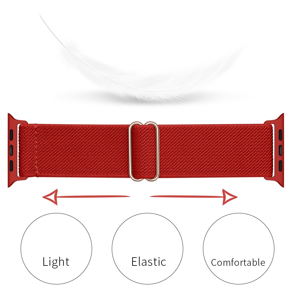 Apple Watch Series 10 46mm Elastisches Nylon-Armband, Rot