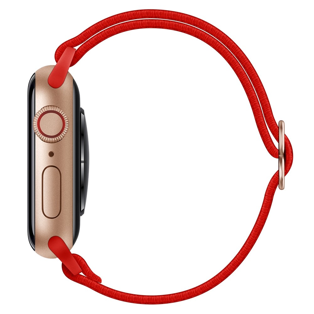 Apple Watch 45mm Series 9 Elastisches Nylon-Armband rot
