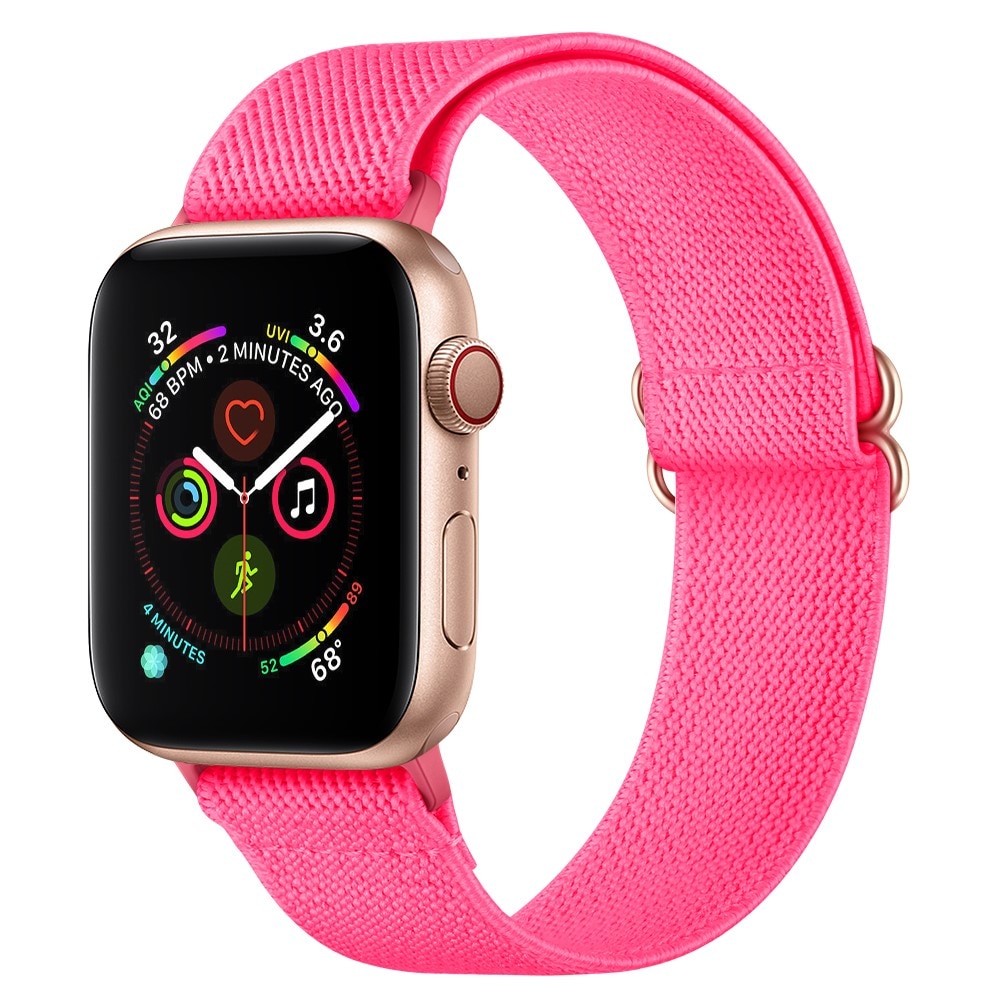 Apple Watch 41mm Series 7 Elastisches Nylon-Armband fuchsie