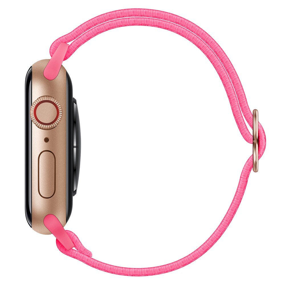 Apple Watch Series 8 41mm Elastisches Nylon-Armband, Rosa