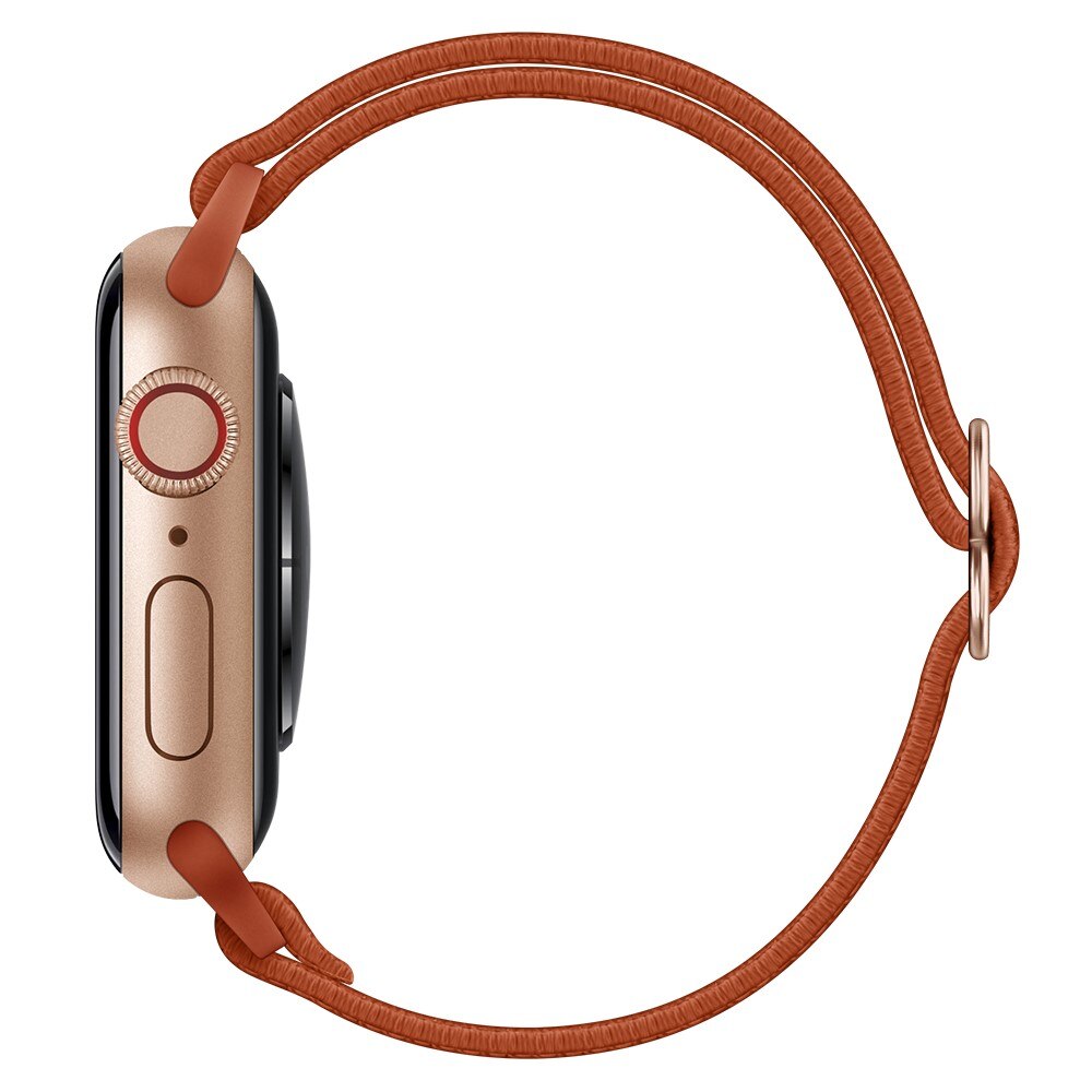 Apple Watch Series 9 41mm Elastisches Nylon-Armband, Braun