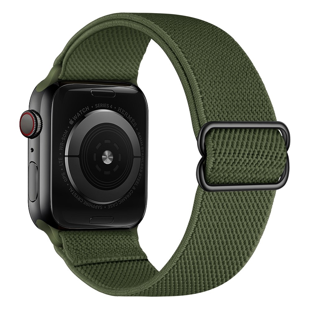 Apple Watch 45mm Series 9 Elastisches Nylon-Armband grün