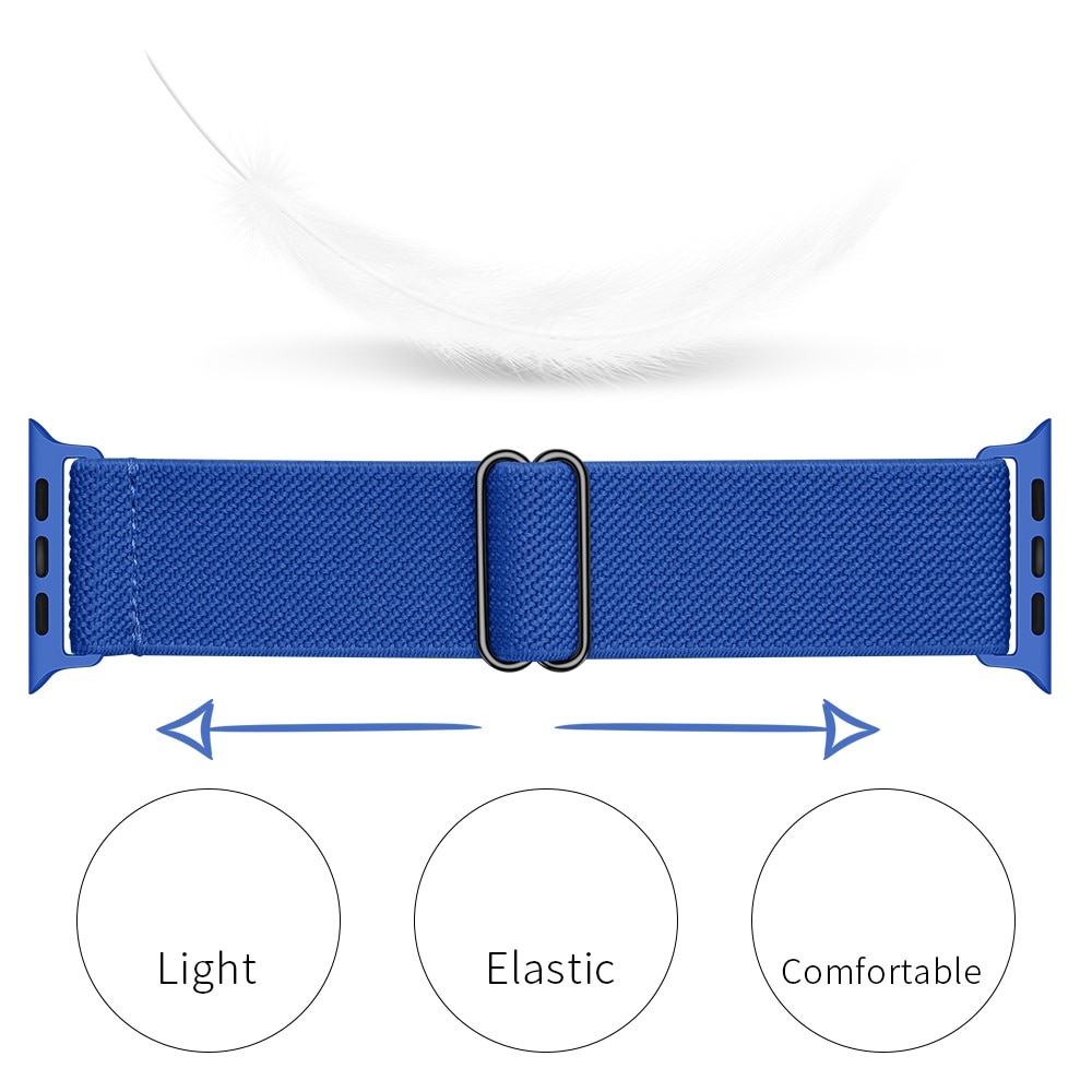 Apple Watch 41mm Series 8 Elastisches Nylon-Armband blau