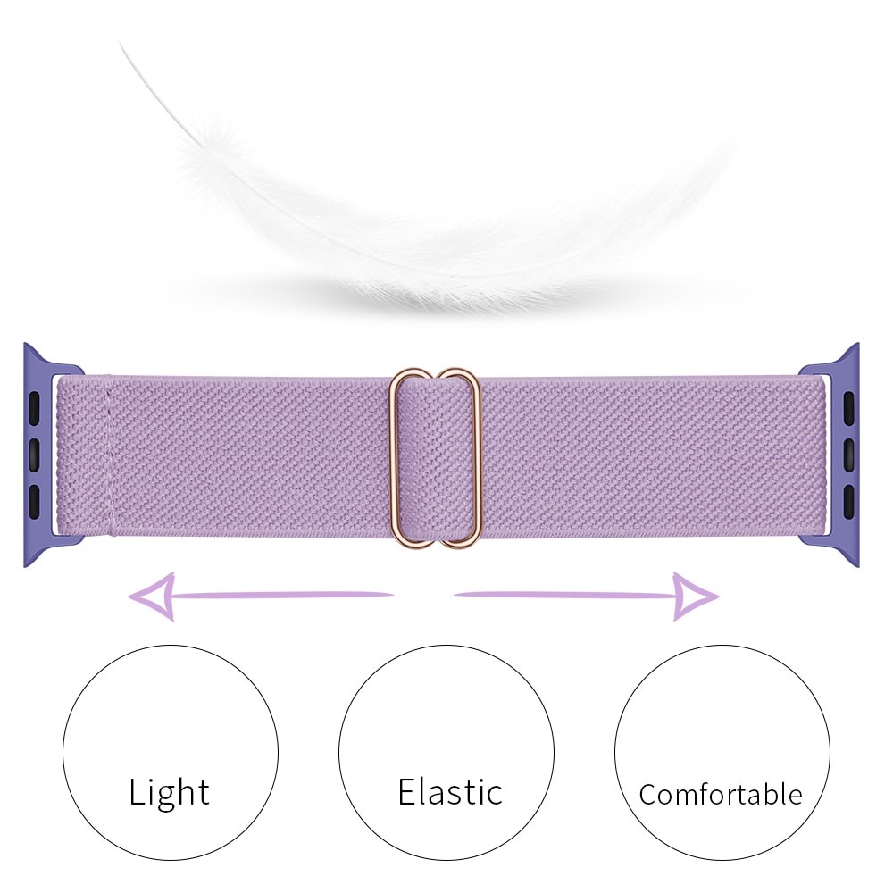 Apple Watch 41mm Series 8 Elastisches Nylon-Armband lila