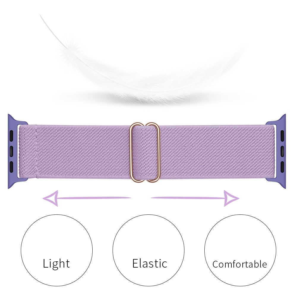 Apple Watch Series 10 46mm Elastisches Nylon-Armband, Lila