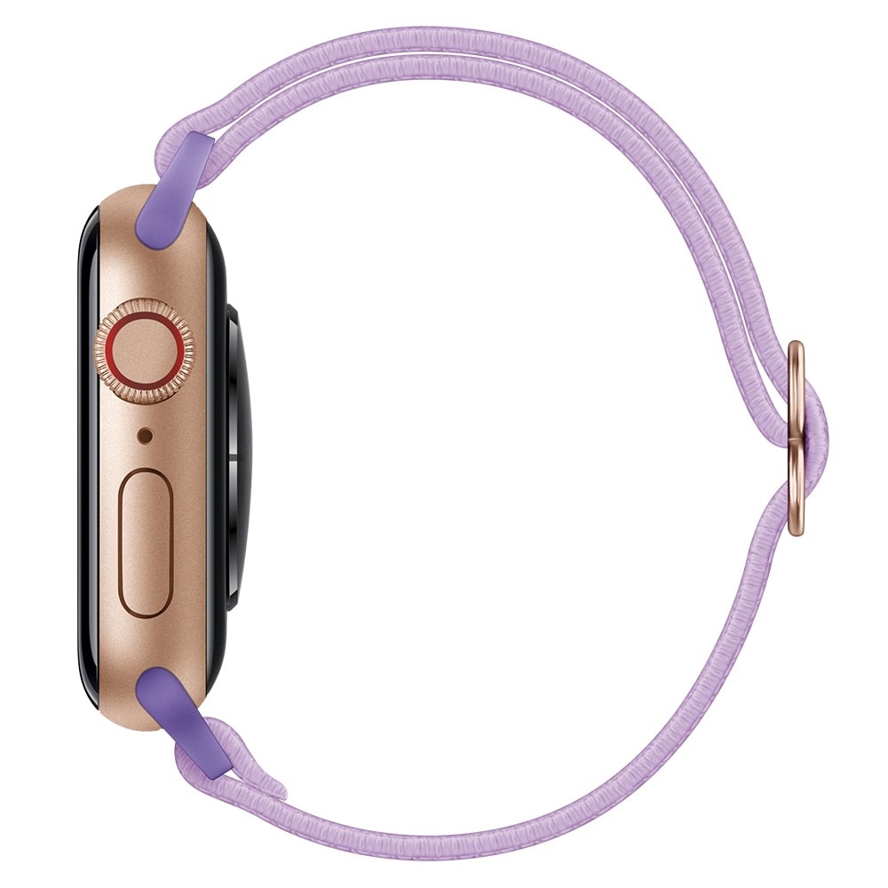 Apple Watch 45mm Series 9 Elastisches Nylon-Armband lila