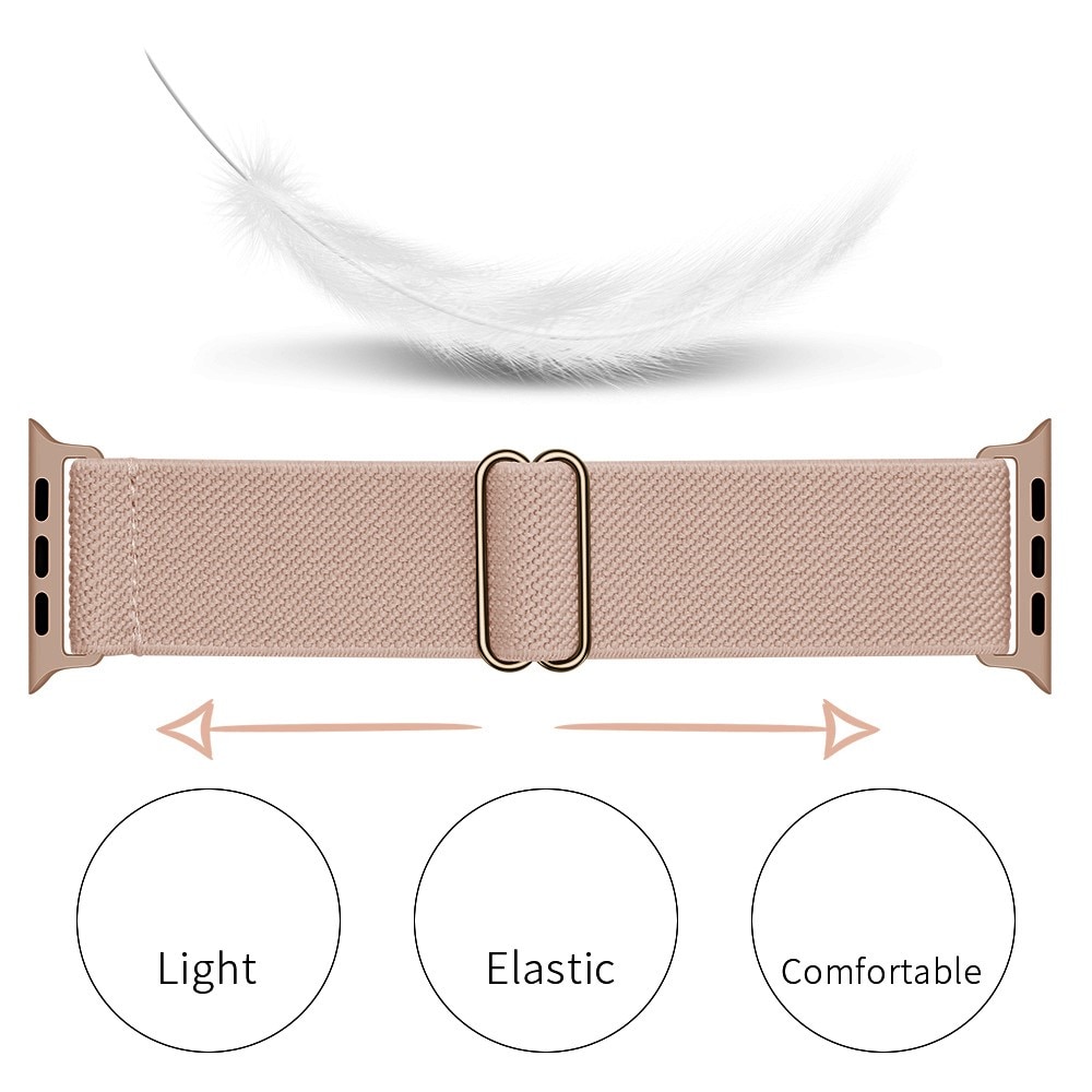 Apple Watch Series 9 41mm Elastisches Nylon-Armband, Beige