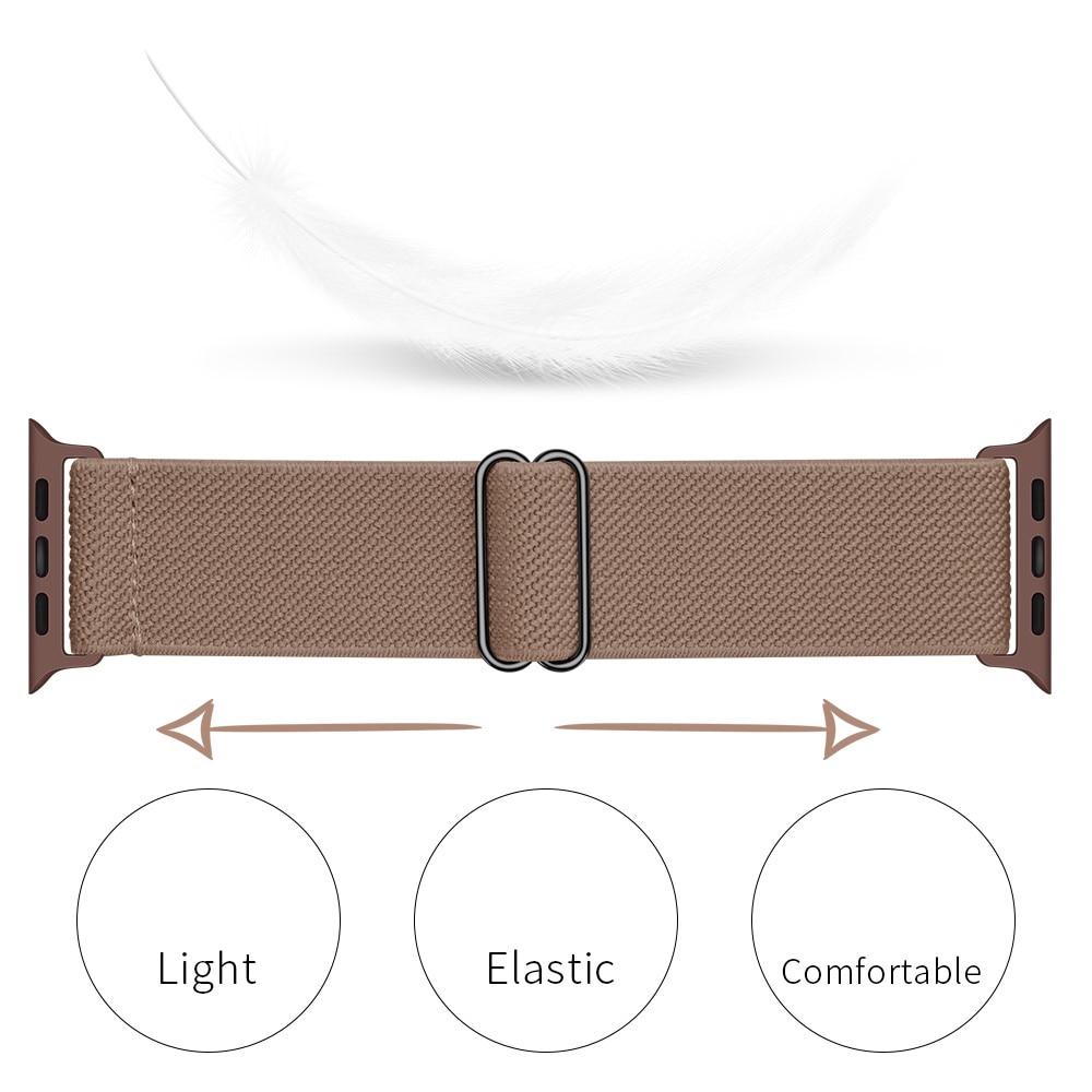 Apple Watch SE 40mm Elastisches Nylon-Armband braun