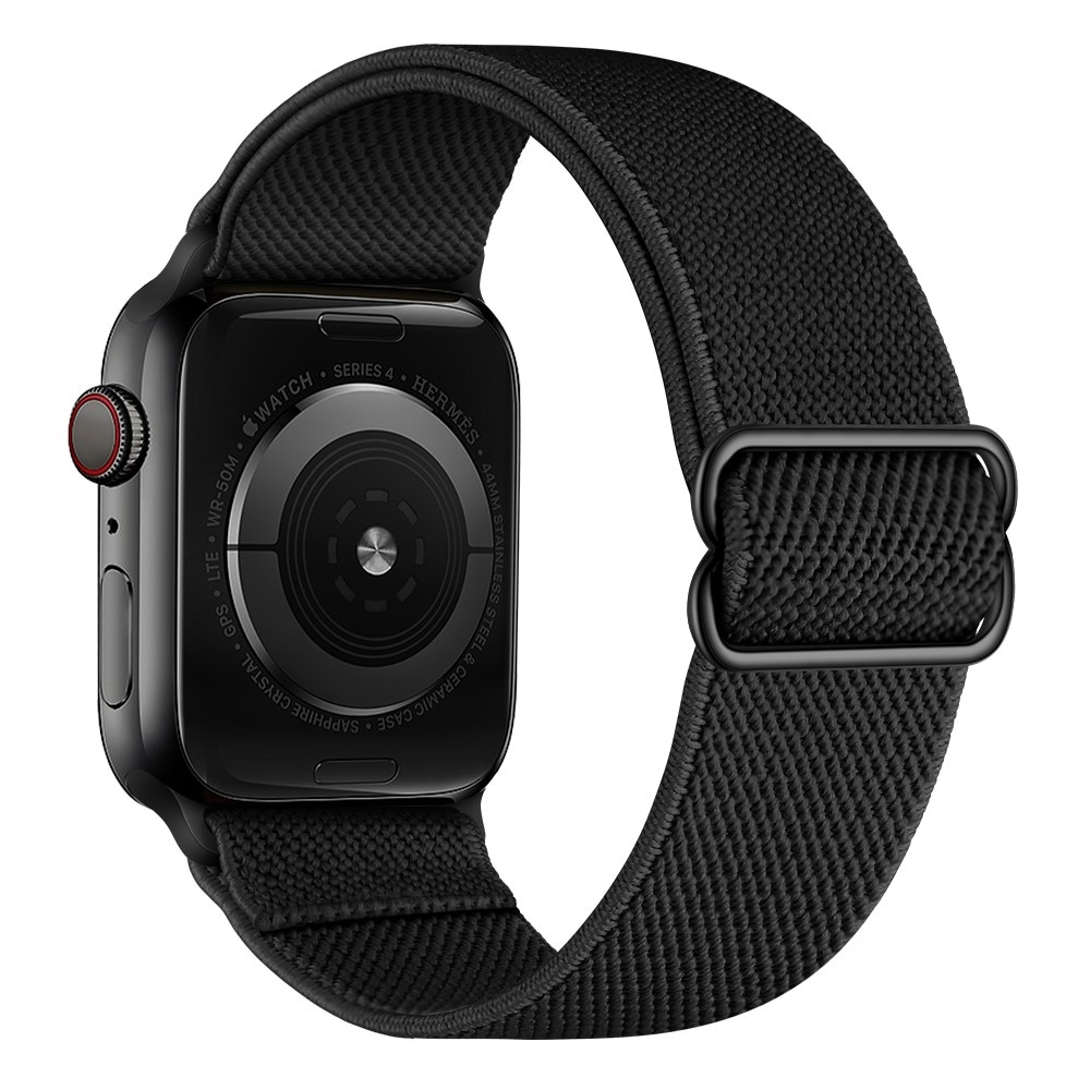 Apple Watch 45mm Series 8 Elastisches Nylon-Armband schwarz