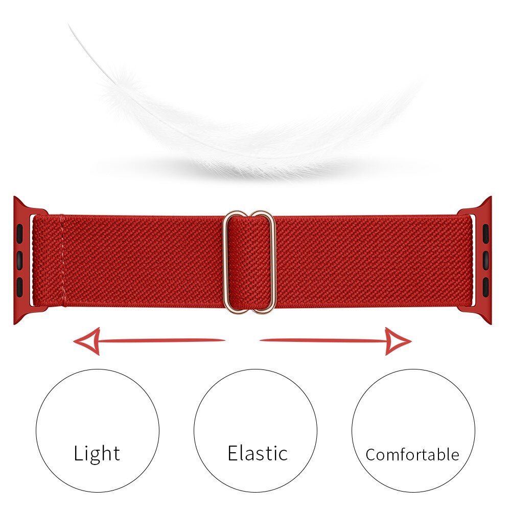 Apple Watch Ultra 49mm Elastisches Nylon-Armband rot