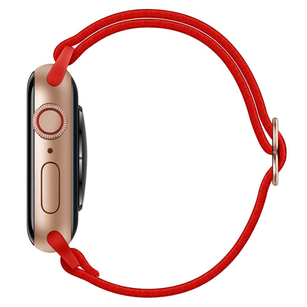 Apple Watch Series 8 45mm Elastisches Nylon-Armband, Rot