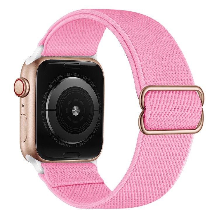 Apple Watch 45mm Series 9 Elastisches Nylon-Armband rosa