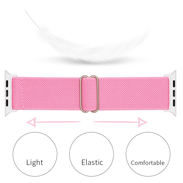 Apple Watch 44mm Elastisches Nylon-Armband rosa