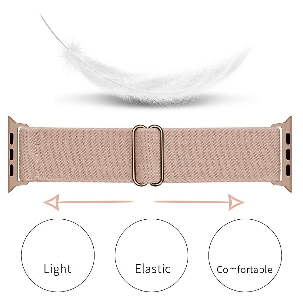 Apple Watch Series 10 46mm Elastisches Nylon-Armband, Beige