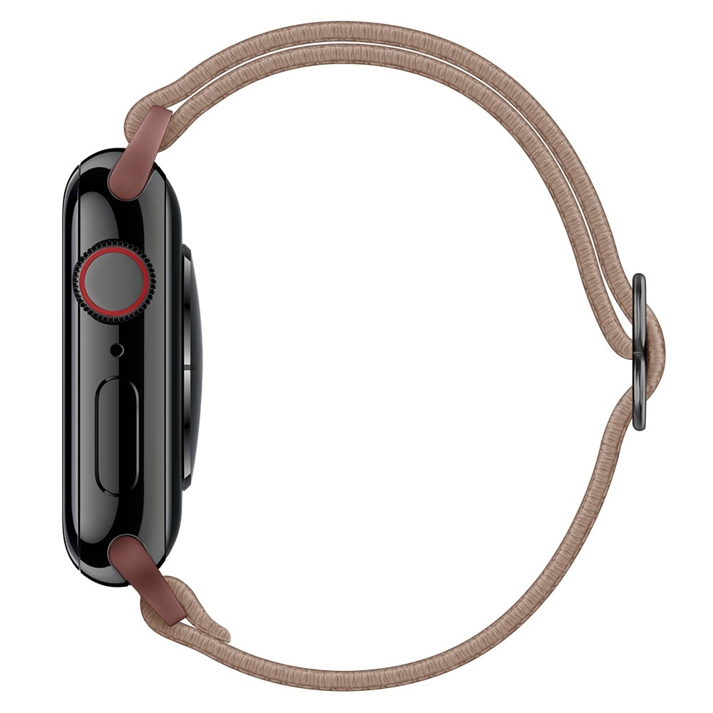 Apple Watch 45mm Series 8 Elastisches Nylon-Armband braun
