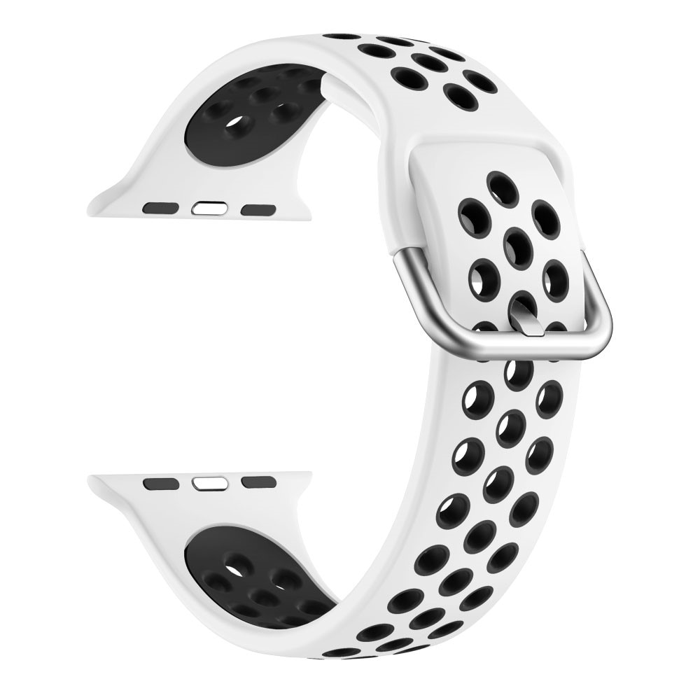 Apple Watch 42/44/45 mm Sport Armband aus Silikon Weiß