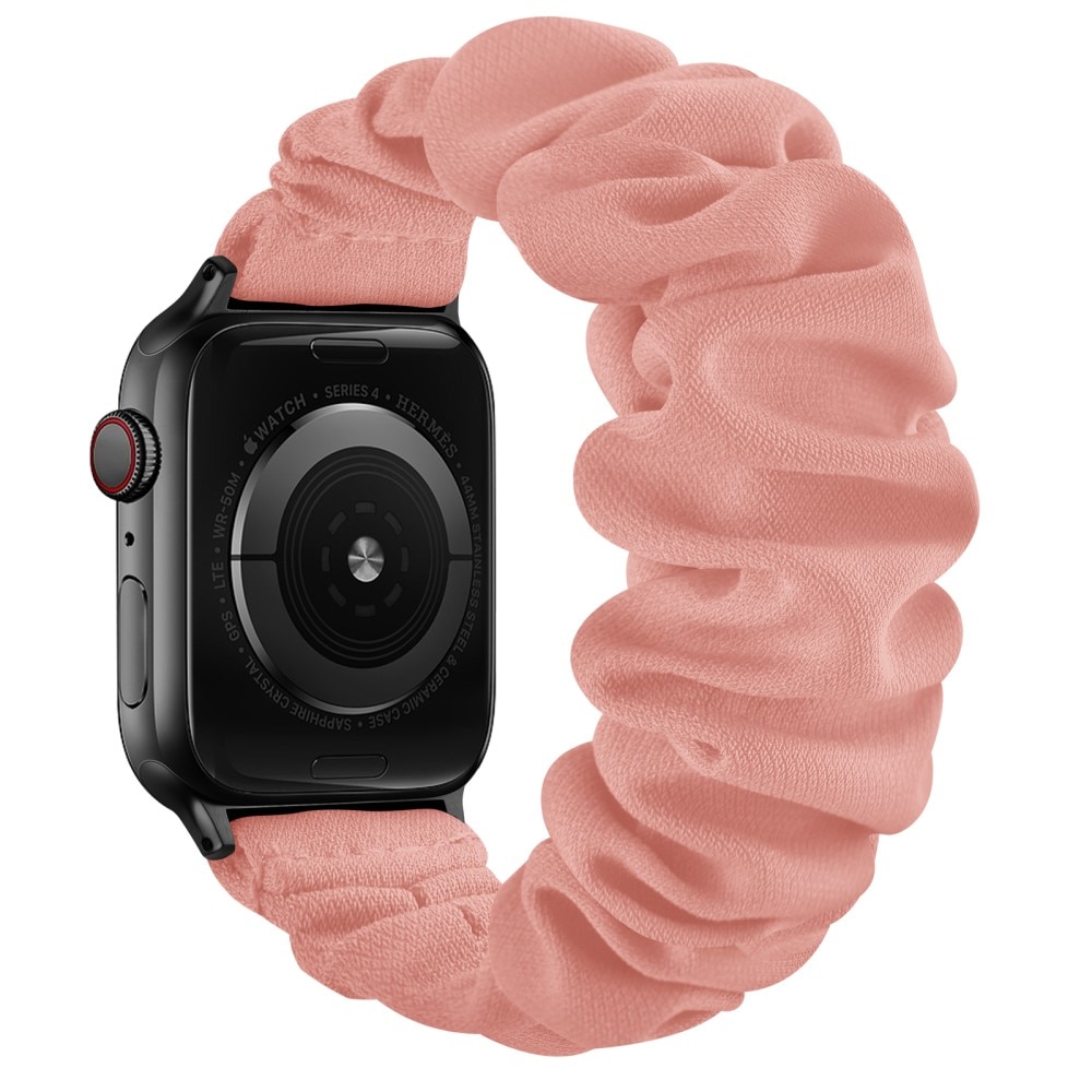 Apple Watch 38/40/41 mm Scrunchie Armband Rosa/Schwarz