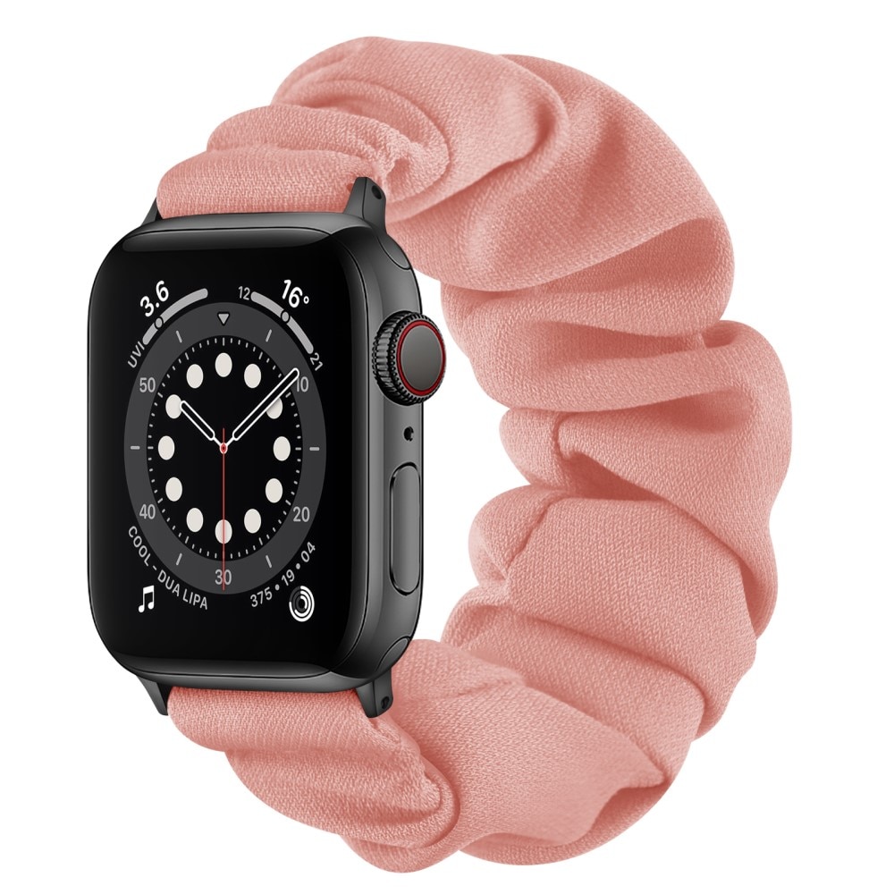 Apple Watch 38/40/41 mm Scrunchie Armband Rosa/Schwarz