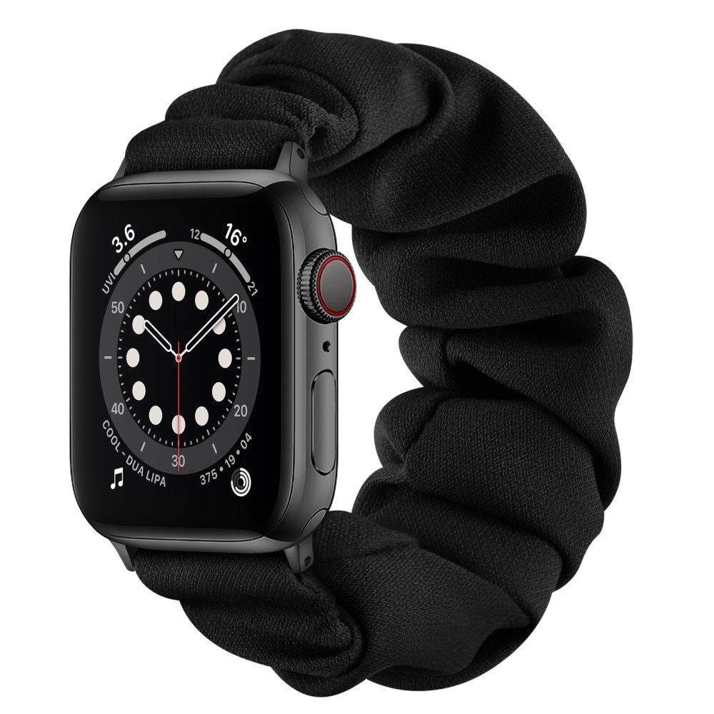 Apple Watch 41mm Series 9 Scrunchie Armband schwarz