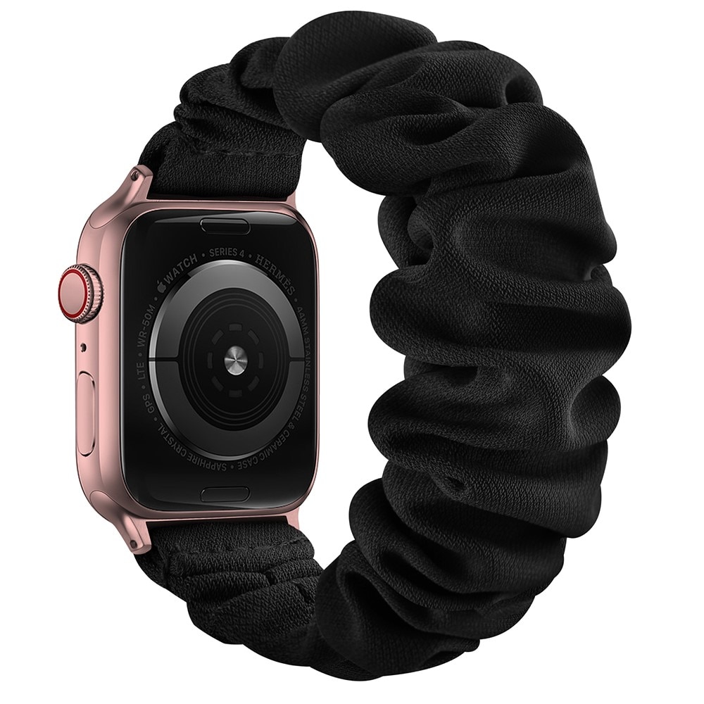 Apple Watch 41mm Series 9 Scrunchie Armband schwarz/roségold