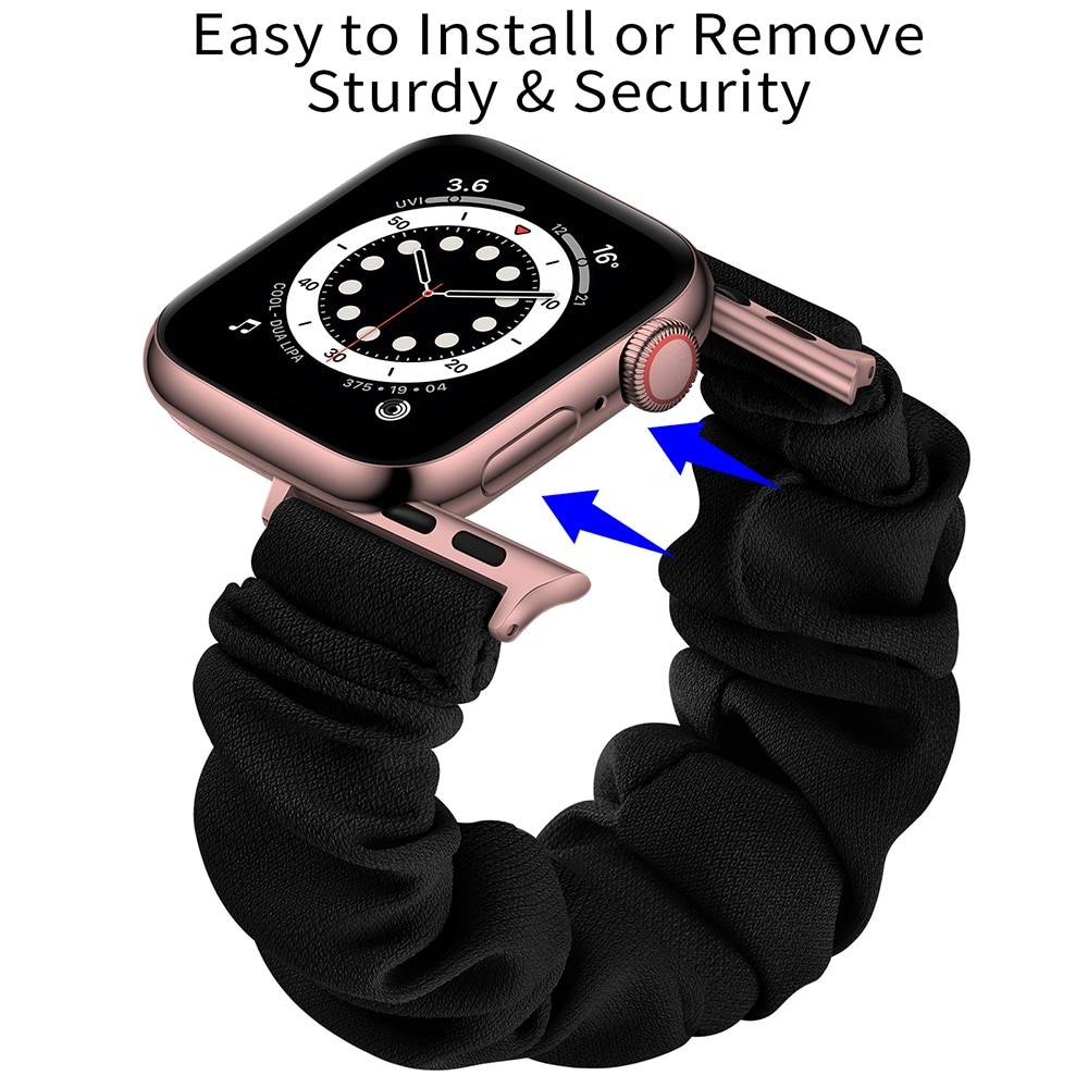 Apple Watch 40mm Scrunchie Armband schwarz/roségold