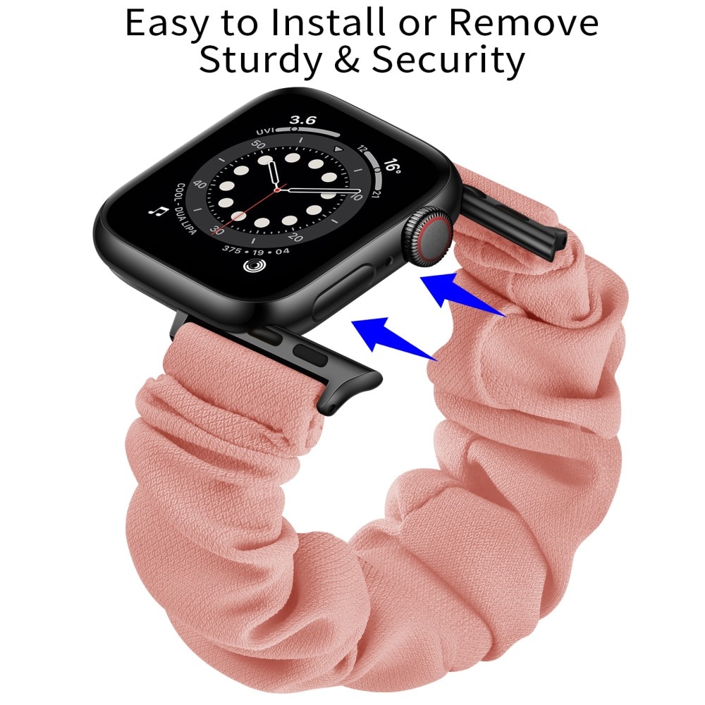 Apple Watch 40mm Scrunchie Armband rosa/silber