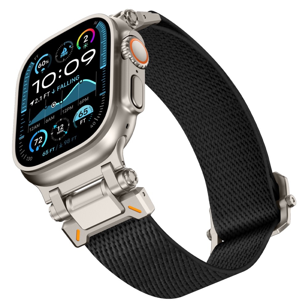 Endure Flex Nylon Strap Apple Watch Series 9 45mm Schwarz/titan