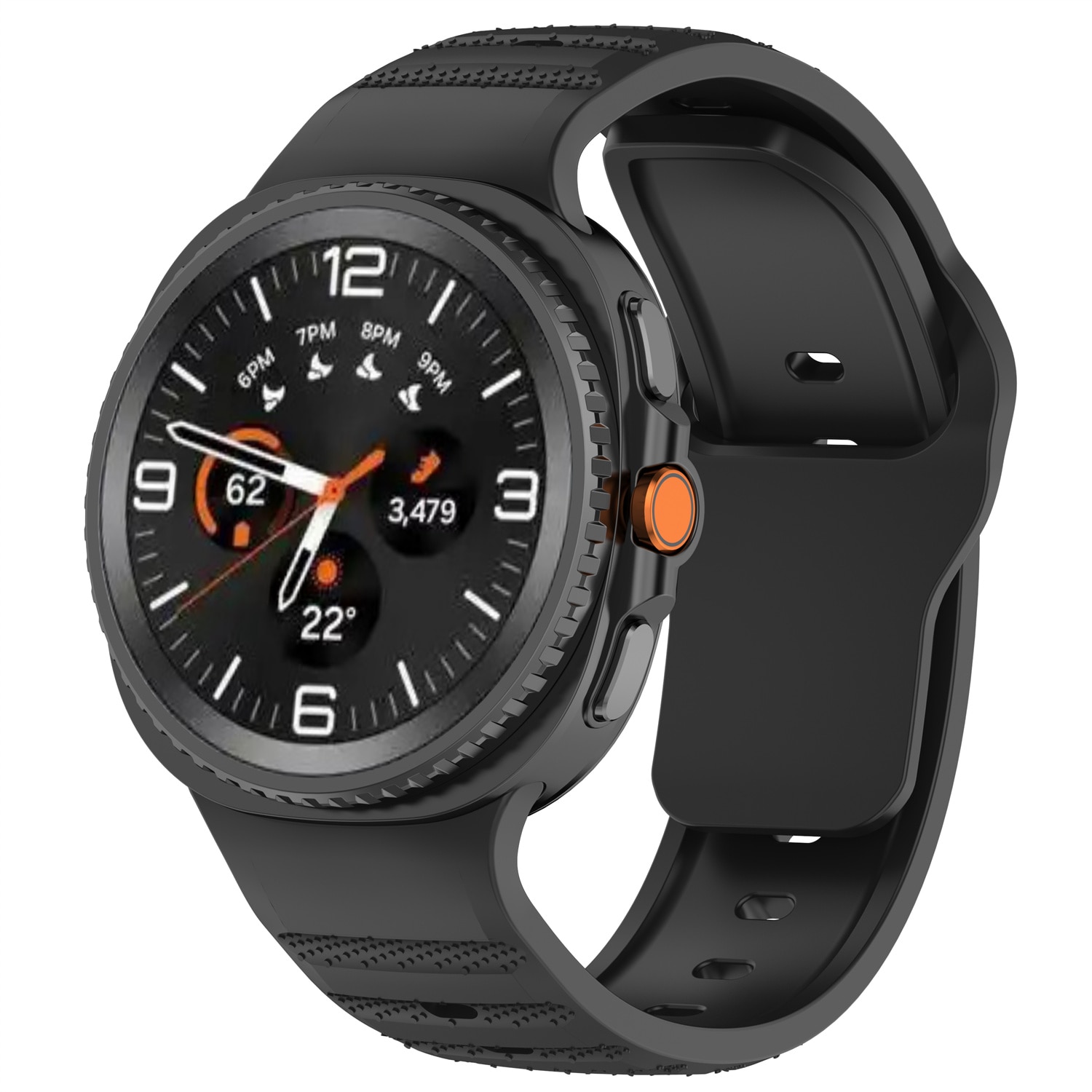 Samsung Galaxy Watch 8 44mm Armband aus Silikon Schwarz