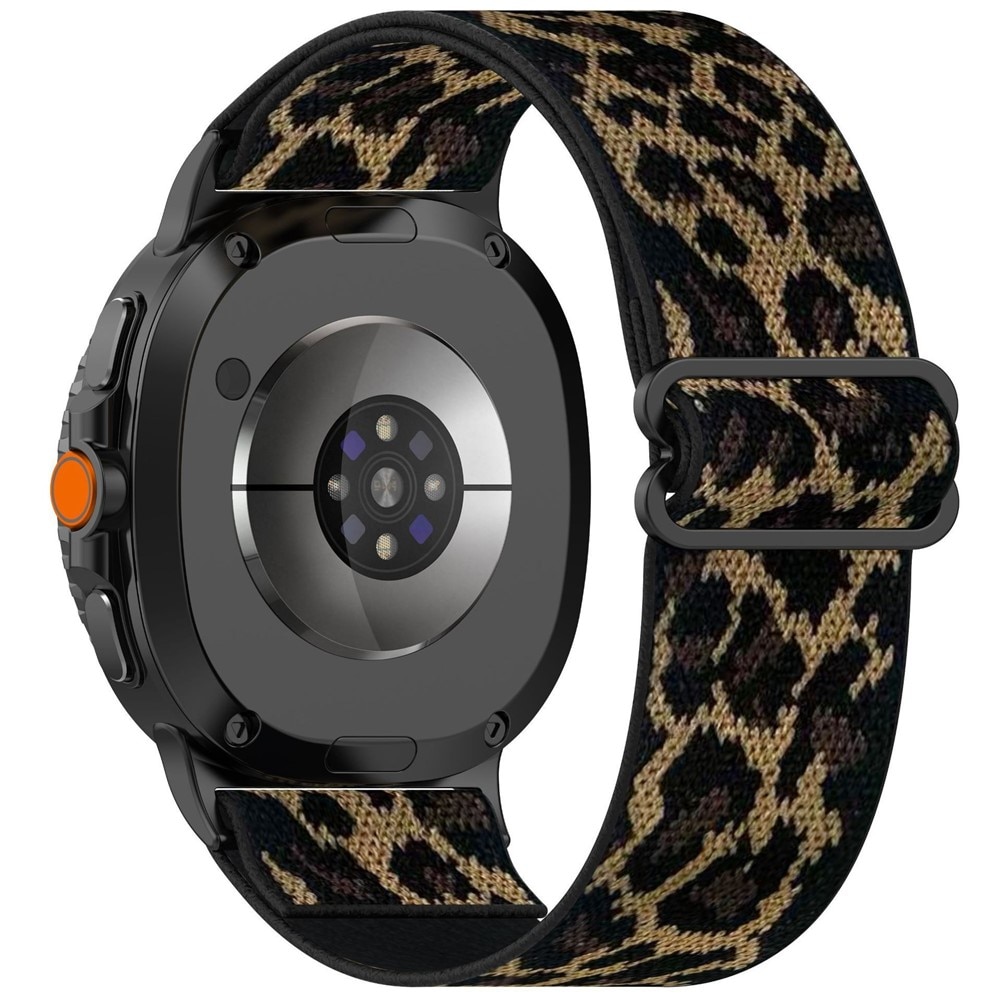 Samsung Galaxy Watch 8 Classic Elastisches Nylon-Armband, Leopard