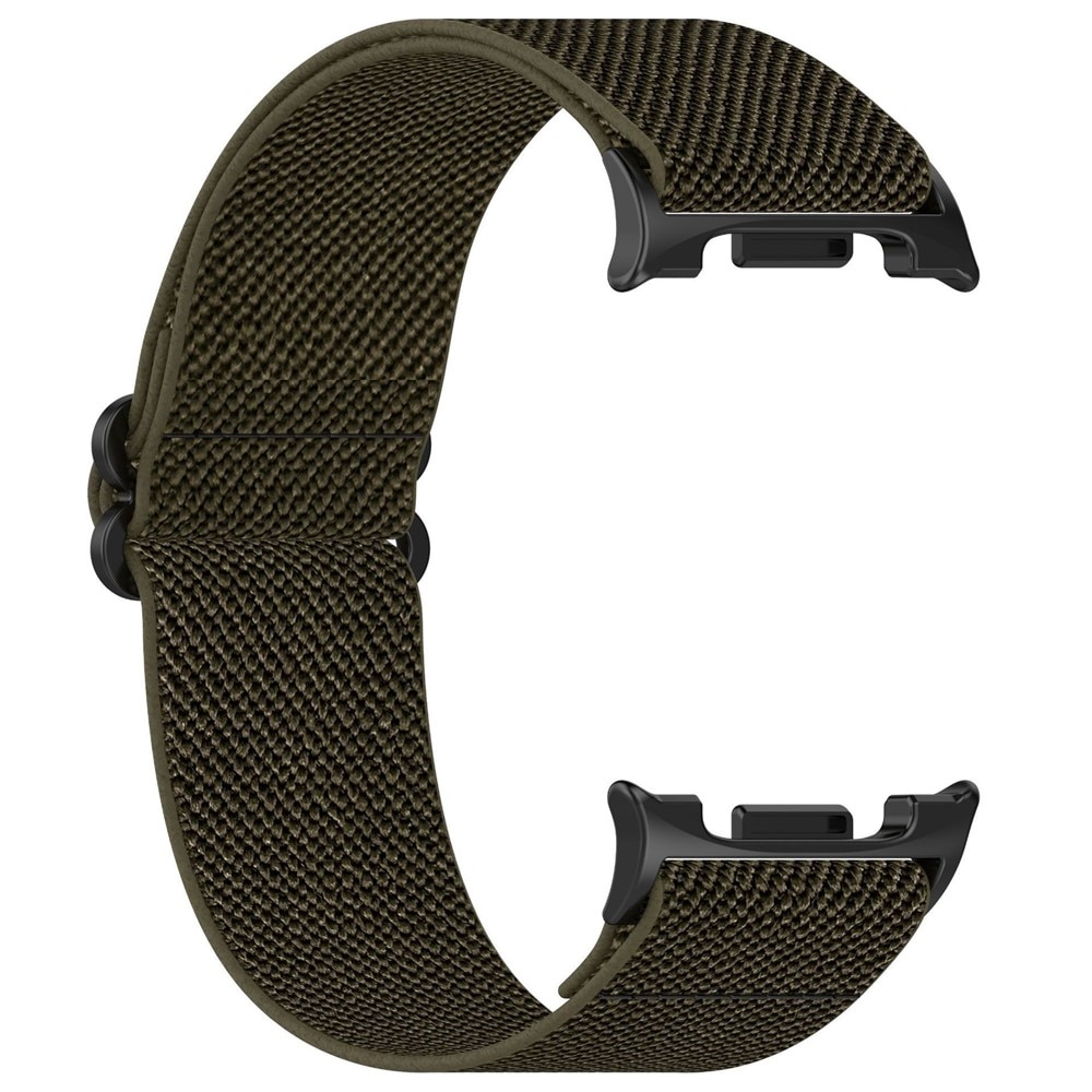 Samsung Galaxy Watch 8 Classic Elastisches Nylon-Armband, Dunkelgrün